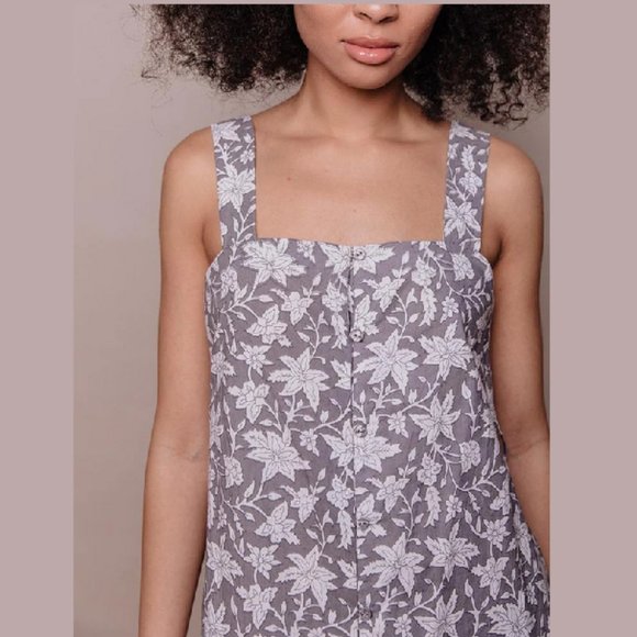 Mata Traders Della Dress Grey Floral NWT - Picture 4 of 9